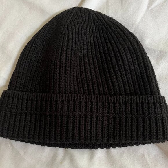 Everlane Organic Cotton Chunky Beanie - OS Black - Picture 2 of 3